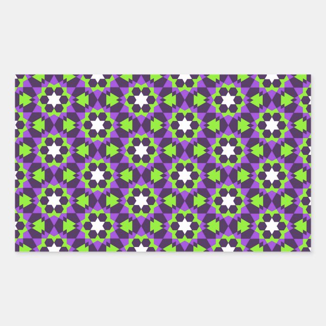 islamic religious geometric decoration pattern bac sticker (Front)