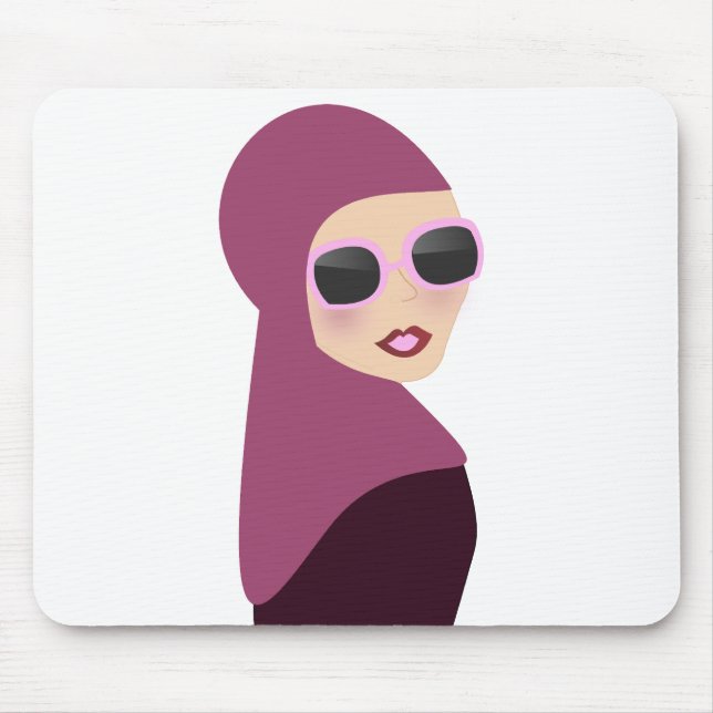 Islamic scarf muslima hijab lady style mouse pad (Front)