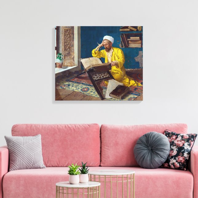 Islamic Theologian with Quran | Osman Hamdi Bey | Canvas Print (Insitu(LivingRoom))