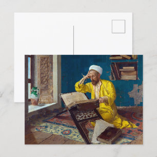 Islamic Theologian with Quran Osman Hamdi Bey Postcard