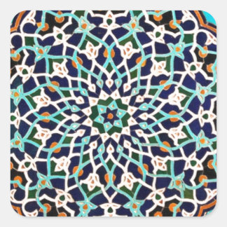 islamic tile square sticker
