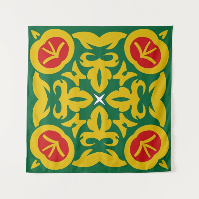 Islamic Traditional Pattern. Bandana print design  Tapestry (Front)