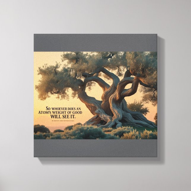 Islamic Wall Art – Olive Tree with Quran Verse (Front)