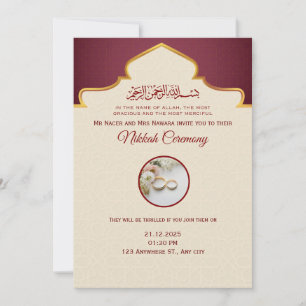 Islamic wedding invitation