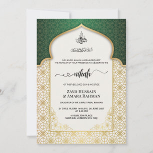 Islamic Wedding Invitation    6 Jewel Tone Colours