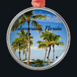 Islamorada, Florida Palm Trees Metal Ornament<br><div class="desc">Islamorada Florida Palm Trees premium Christmas ornament from VIRGINIA5050.</div>