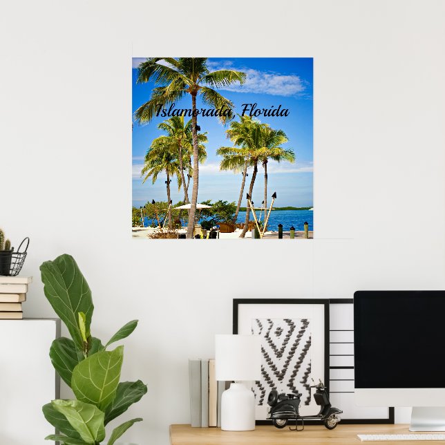 Islamorada, Florida Palm Trees Poster (Home Office)