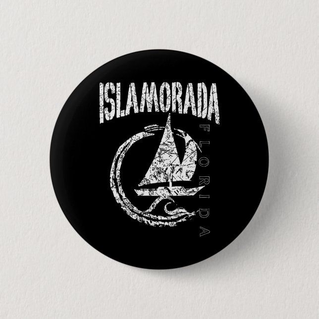 Islamorada Florida Souvenir  2 Inch Round Button (Front)