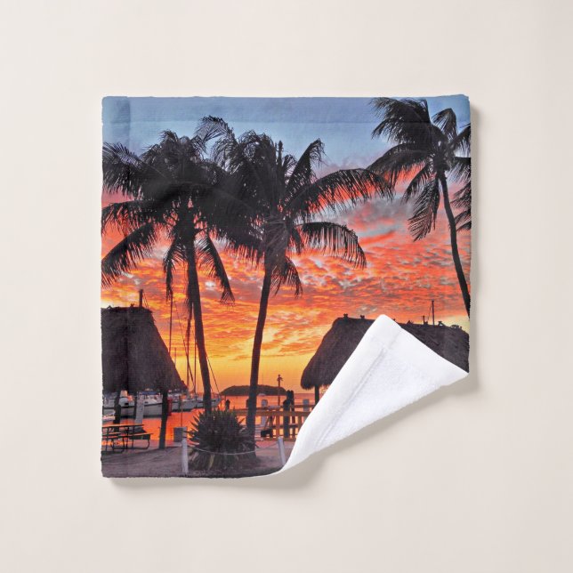 Islamorada, Florida sunset Wash Cloth (Wash Cloth)