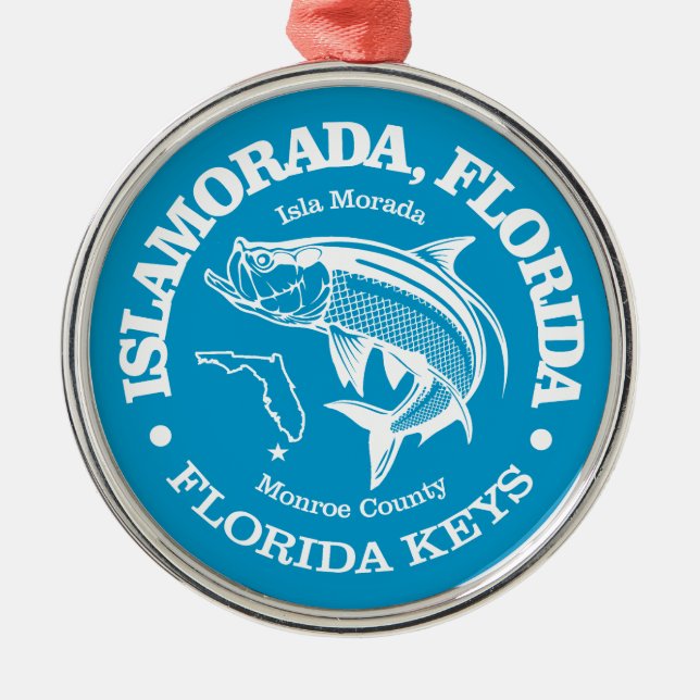 Islamorada (tarpon) metal ornament (Front)