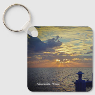 Islamoralda Florida Sitting on the Dock Sunrise Keychain