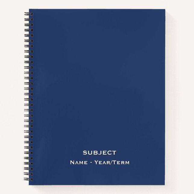 Island Aqua Blue Notebook (Front)