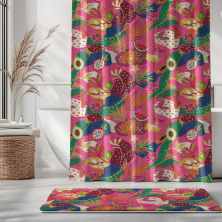 Island Blooms and Fruits on Fuchsia