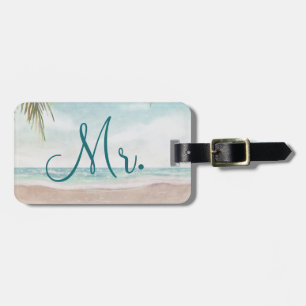 Island Breeze Beach Custom Honeymoon Travel Mr. Luggage Tag