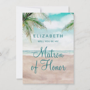 Island Breeze Beach Matron of Honour Proposal Card