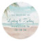 Island Breeze Painted Beach Scene Monogram Wedding