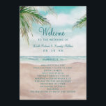 Island Breeze Painted Beach Scene Wedding Ceremony Program<br><div class="desc">Island Breeze Painted Beach Scene,  with Ocean Waves,  Sandy Beach,  and Palm Trees,  with a beautiful teal blue sky. With Modern Typography Script Fonts. A Summer Tropical Beach,  Or destination wedding design - Personalized Wedding Ceremony Program!

 ~ Check my shop to see the entire wedding suite for this design!</div>