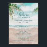 Island Breeze Painted Beach Scene Wedding Ceremony Program<br><div class="desc">Island Breeze Painted Beach Scene,  with Ocean Waves,  Sandy Beach,  and Palm Trees,  with a beautiful teal blue sky. With Modern Typography Script Fonts. A Summer Tropical Beach,  Or destination wedding design - Personalized Wedding Ceremony Program!

 ~ Check my shop to see the entire wedding suite for this design!</div>