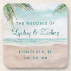 Island Breeze Painted Beach Scene Wedding Monogram