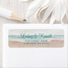Island Breeze Painted Beach Wedding Return Address