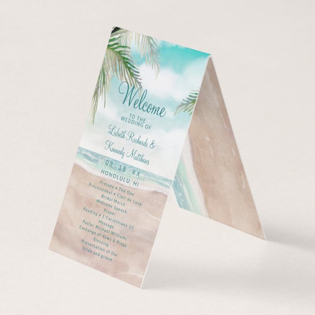Island Breeze Programme de cérémonie des Mariages  (Front)