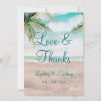 Island Breeze Sandy Beach Wedding Love and Thanks