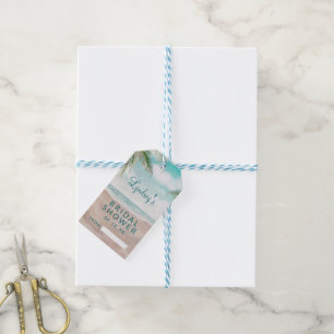 Island Breeze Tropical Beach Bridal Display Shower Gift Tags