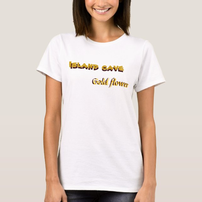 Island Cave, Gold Flower Shirt (Front)
