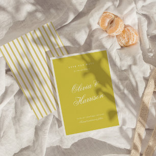 Island Citrus Old Money Wedding Save the Date Invitation
