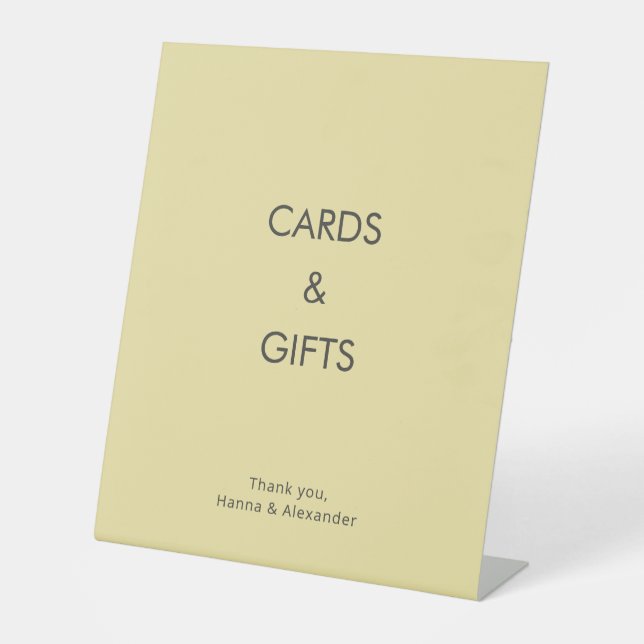 Island Citrus Yellow Cards & Gifts Wedding Sign (Front)