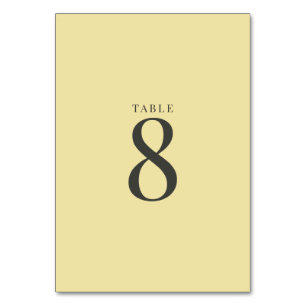 Island Citrus Yellow Wedding Table Numbers