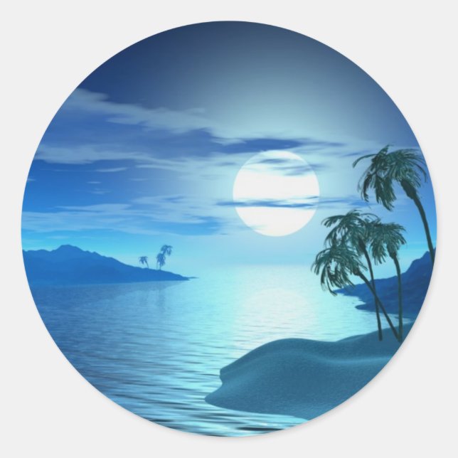 island cove classic round sticker (Front)