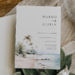 Island Destination Wedding Invitation<br><div class="desc">Tropical Island Watercolor Scene,  Wedding Invitation.</div>