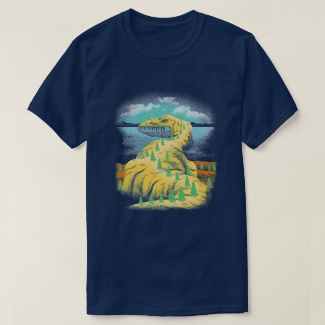 Island Dinosaur  T-Shirt (Design Front)