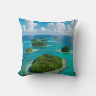 "Island Dreams: Tropical Archipelago Throw Pillow