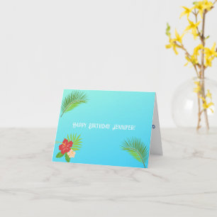 Island Escape Customizable Greeting  Card