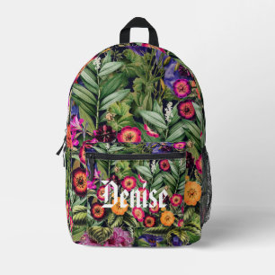 Island Floral Pink Meadow Printed Backpack
