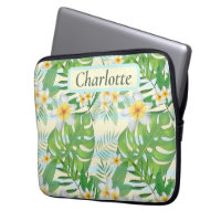 Island Flowers and Monstera Leaves Personalized 