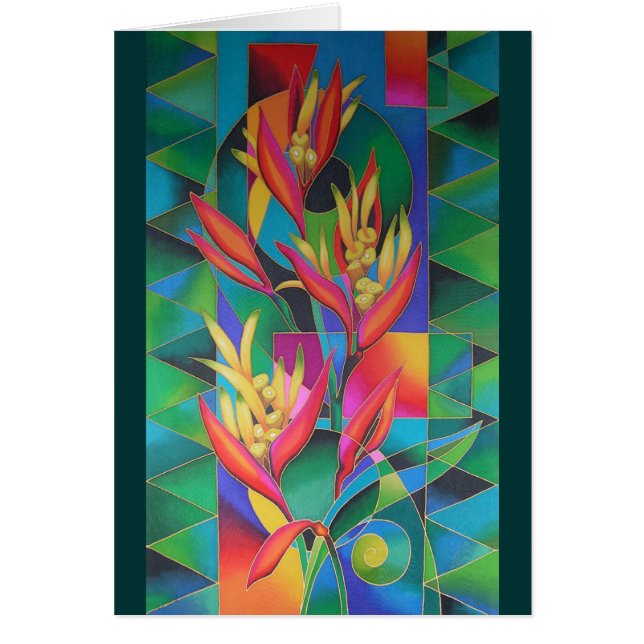 "ISLAND FLOWERS ~ HELICONIA" (Front)