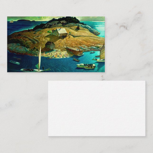 Island Funeral, 1939 by Newell Convers Wyeth Business Card (Front/Back)