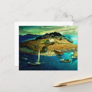 Island Funeral by Newell Convers Wyeth Holiday Postcard