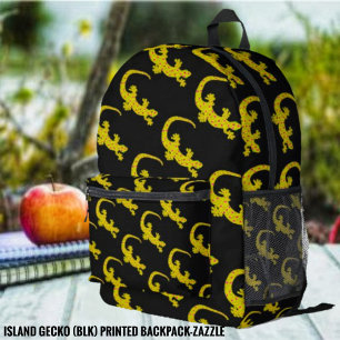 Island Gecko (Blk)Print Cut Sew Bag