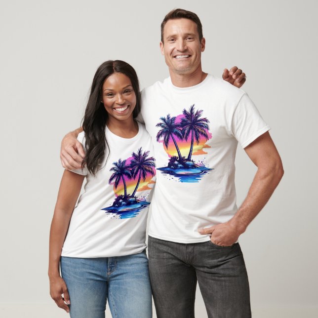 Island Getaway Palm Tree T-Shirt (Unisex)