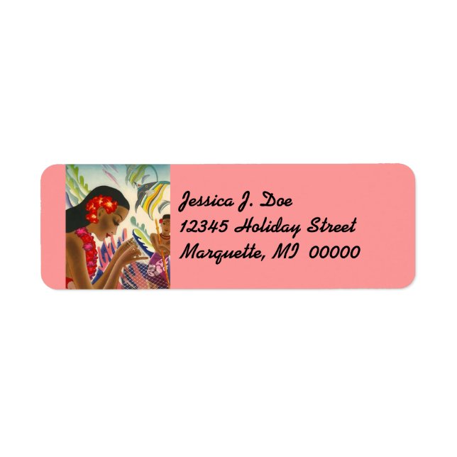 Island Girl Hawaii Vacation Return address Label (Front)