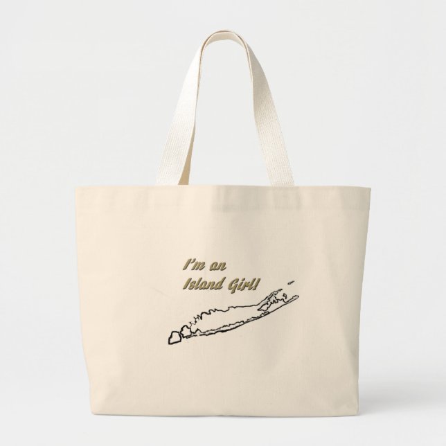 Island Girl (Long Island) Large Tote Bag (Front)