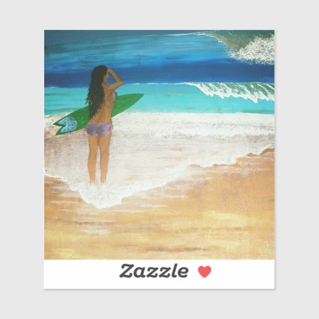 Island girl surfing (Sheet)