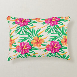 Island Hibiscus Accent Pillow