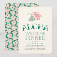 Island Hibiscus | Aloha Welcome Dinner Invitation