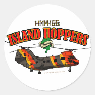 Island Hoppers Simple Design Classic Round Sticker