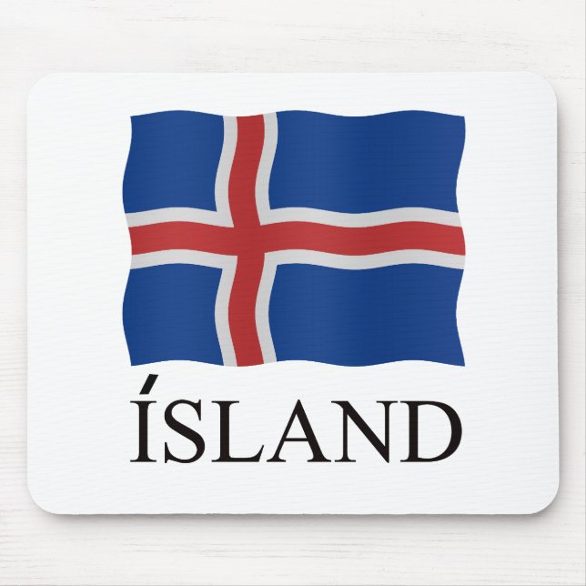 Island Iceland flag Mouse Pad (Front)
